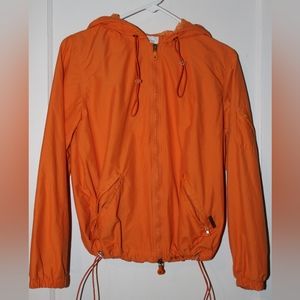 Vintage Liz Claiborne Orange Windbreaker Rain Jacket Zip Up Women's M